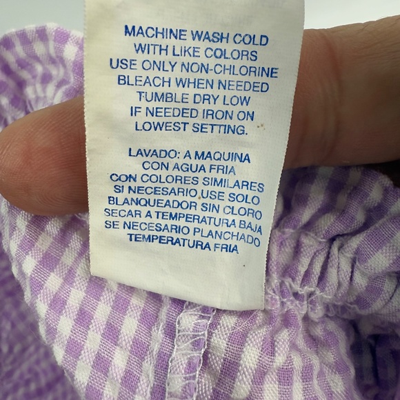 Baby Girls Lavender Gingham Bloomers Shorts Size 6–9 Months - Picture 7 of 8